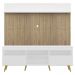 Rack com Painel TV 65" Madri Multimóveis Branco/Rustic com Prateleira e Pés Retrô Natural