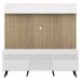 Rack com Painel TV 65" Madri Multimóveis Branco/Rustic com Prateleira e Pés Retrô Preto