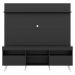 Rack com Painel TV 65" Madri Multimóveis Pés Retrô e Prateleira  Preto/Branco