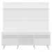 Rack com Painel TV 65" Madri Multimóveis Pés Retrô e Prateleira Branco