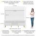 Rack com Painel TV 65" Madri Multimóveis Pés Retrô e Prateleira Branco/Natural