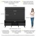 Rack com Painel TV 65" Madri Multimóveis Pés Retrô e Prateleira Preto