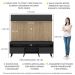 Rack com Painel TV 65" Madri Multimóveis Preto/Rustic com Prateleira e Pés Retrô Preto