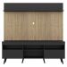 Rack com Painel TV 65" Madri Multimóveis Preto/Rustic com Prateleira e Pés Retrô Preto