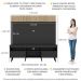 Rack com Painel TV 65" Madri Multimóveis Preto/Rustic com Prateleira e Pés Retrô Preto