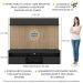 Rack com Painel TV 65" Madri Multimóveis Preto/Rustic com Suporte e Prateleira Preta