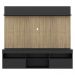 Rack com Painel TV 65" Madri Multimóveis Preto/Rustic com Suporte e Prateleira Preta