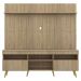 Rack com Painel TV 65" Madri Multimóveis Rustic com Prateleira e Pés Retrô Natural