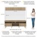 Rack com Painel TV 65" Madri Multimóveis Rustic/Branco com Prateleira e Pés Retrô Natural