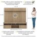 Rack com Painel TV 65" Madri Multimóveis com Suporte  e Prateleira Rustic
