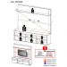 Rack com Painel TV 65" Madri Multimóveis com Suporte  e Prateleira Rustic