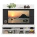Rack com Painel TV 65" Madri Multimóveis com Suporte e Prateleira Branco/Preto