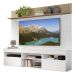 Rack com Painel TV 65" Madri Multimóveis com Suporte e Prateleira Branco/Rustic