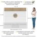 Rack com Painel TV 65" Madri Multimóveis com Suporte e Prateleira Branco/Rustic