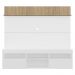 Rack com Painel TV 65" Madri Multimóveis com Suporte e Prateleira Branco/Rustic