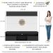 Rack com Painel TV 65" Madri Multimóveis com Suporte e Prateleira Preto/Branco