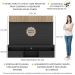 Rack com Painel TV 65" Madri Multimóveis com Suporte e Prateleira Preto/Rustic