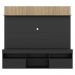 Rack com Painel TV 65" Madri Multimóveis com Suporte e Prateleira Preto/Rustic