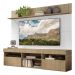 Rack com Painel TV 65" Madri Multimóveis com Suporte e Prateleira Rustic/Branco