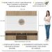 Rack com Painel TV 65" Madri Multimóveis com Suporte e Prateleira Rustic/Branco