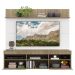 Rack com Painel TV 65" Madri Multimóveis com Suporte e Prateleira Rustic/Branco