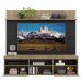 Rack com Painel TV 65" Madri Multimóveis com Suporte e Prateleira Rustic/Preto