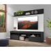 Rack com Painel TV 65" Madri Multimóveis e Prateleira Preto/Branco