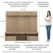 Rack com Painel TV 65" Madri Multimóveis e Prateleira Rustic
