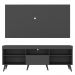 Rack com Painel TV 65" Retrô Flórida Up Multimóveis MP1042 Preto
