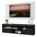 Rack com Painel TV 65" com 2 portas Londres Multimóveis Preto/Branco