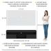 Rack com Painel TV 65" com 2 portas Londres Multimóveis Preto/Branco