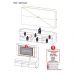 Rack com Painel TV 65" com 2 portas Londres Multimóveis Preto/Branco