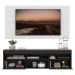 Rack com Painel TV 65" com 2 portas Londres Multimóveis Preto/Branco