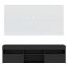Rack com Painel TV 65" com 2 portas Londres Multimóveis Preto/Branco