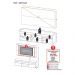 Rack com Painel TV 65" com 2 portas Londres Multimóveis Rustic/Branco