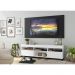 Rack com Painel TV 65" com Rodízios e 2 portas Londres Multimóveis Branco/Preto