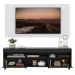 Rack com Painel TV 65" com Rodízios e 2 portas Londres Multimóveis Preto/Branco