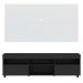 Rack com Painel TV 65" com Rodízios e 2 portas Londres Multimóveis Preto/Branco