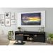 Rack com Painel TV 65" com Rodízios e 2 portas Londres Multimóveis Preto/Branco