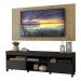 Rack com Painel TV 65" com Rodízios e 2 portas Londres Multimóveis Preto/Rustic
