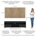 Rack com Painel TV 65" com Rodízios e 2 portas Londres Multimóveis Preto/Rustic