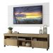 Rack com Painel TV 65" com Rodízios e 2 portas Londres Multimóveis Rustic/Branco