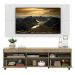 Rack com Painel TV 65" com Rodízios e 2 portas Londres Multimóveis Rustic/Branco