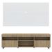 Rack com Painel TV 65" com Rodízios e 2 portas Londres Multimóveis Rustic/Branco