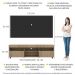 Rack com Painel TV 65" com Rodízios e 2 portas Londres Multimóveis Rustic/Preto