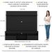 Rack com Painel TV 65" e Prateleira Madri Multimóveis Preto