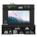 Rack com Painel TV 65" e Prateleira Madri Multimóveis Preto