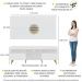 Rack com Painel e Suporte TV 65" Londres Multimóveis Pés Retrô e 2 portas Branco/Natural