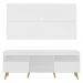 Rack com Painel e Suporte TV 65" Londres Multimóveis Pés Retrô e 2 portas Branco/Natural