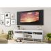 Rack com Painel e Suporte TV 65" Londres Multimóveis Pés Retrô e 2 portas Branco/Preto/Branco